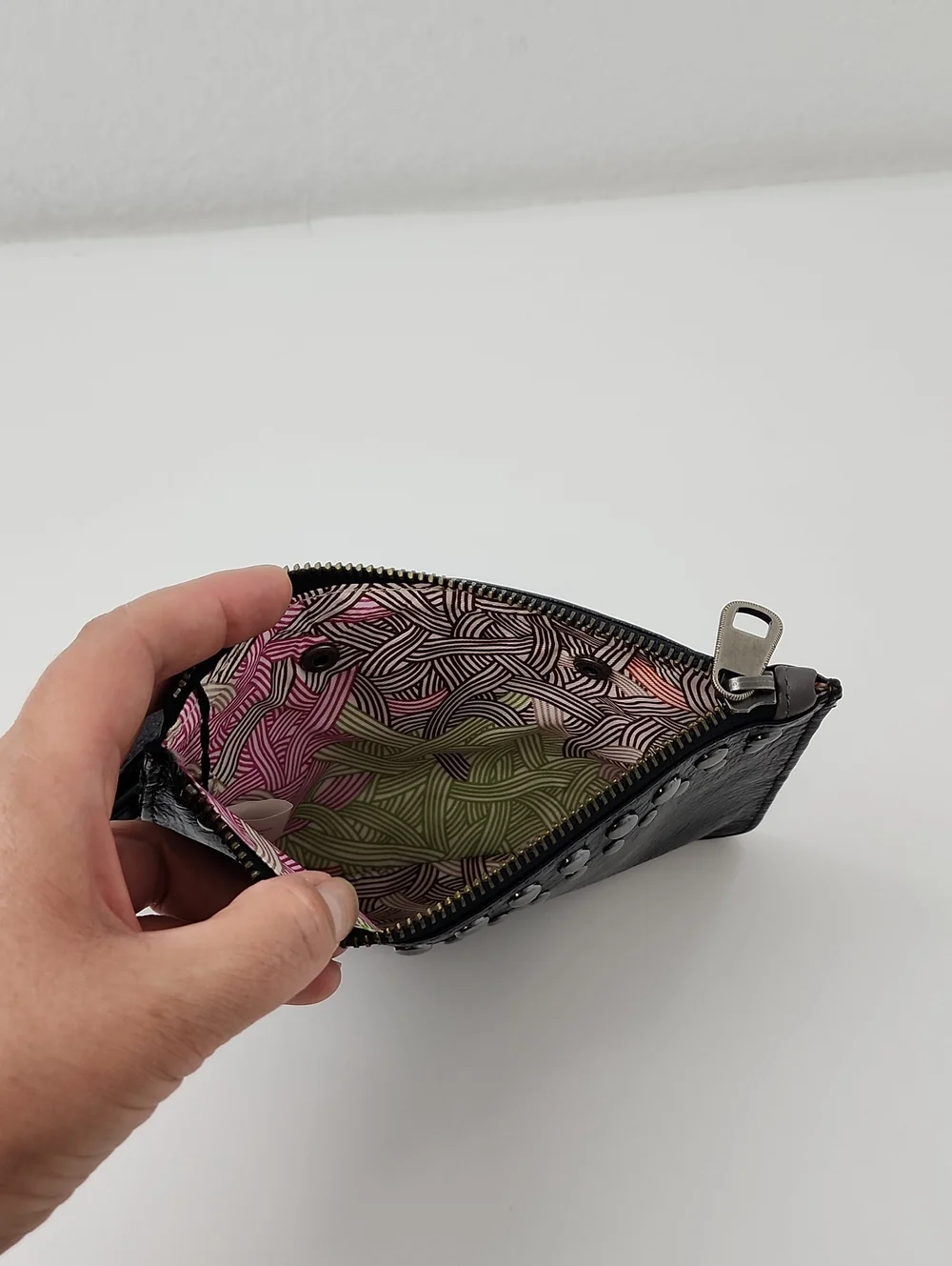 The Sak Portable Power Bank Studded Wristlet Leather Black